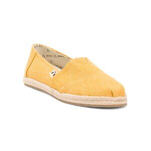BRONCA Yellow Slip On Espadrille Flats